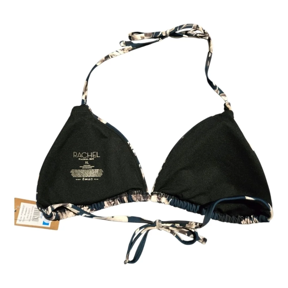 RACHEL Rachel Roy Black and White Bikini Swimwear, XLARGE